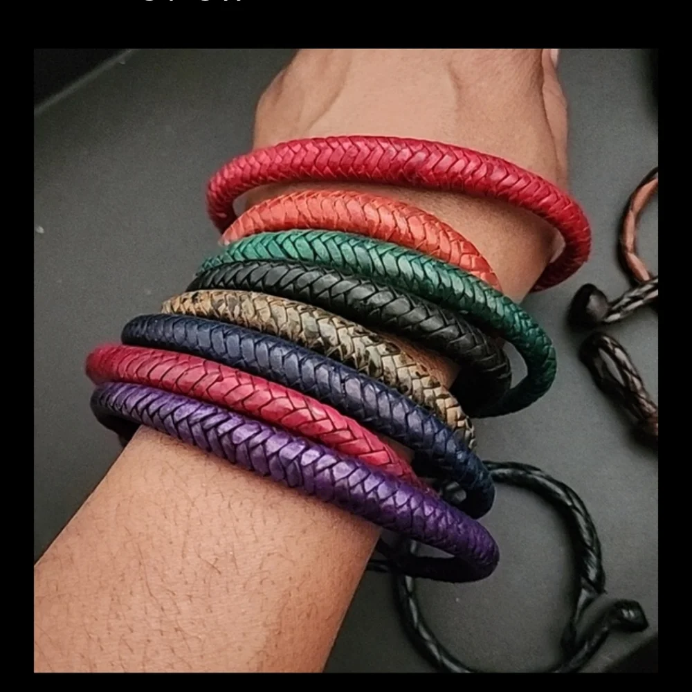 African Braided Leather Bracelet